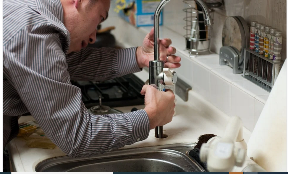 a plumber at work